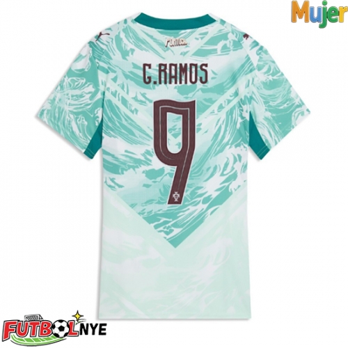 Camiseta Portugal Goncalo Ramos #9 Visitante Equipación para mujer Mundial 2026 manga corta